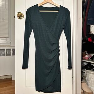 SHEIN Dark Green Long Sleeve Dress